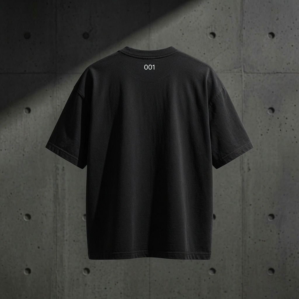 KLVASS Tee — dos, numéro 001 brodé nuque